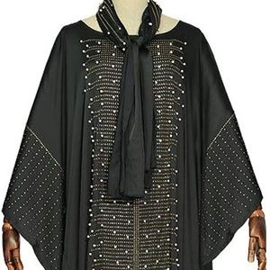HD Long African Dresses for Women Fashion Beading Rhinestone Kaftan Maxi Dress